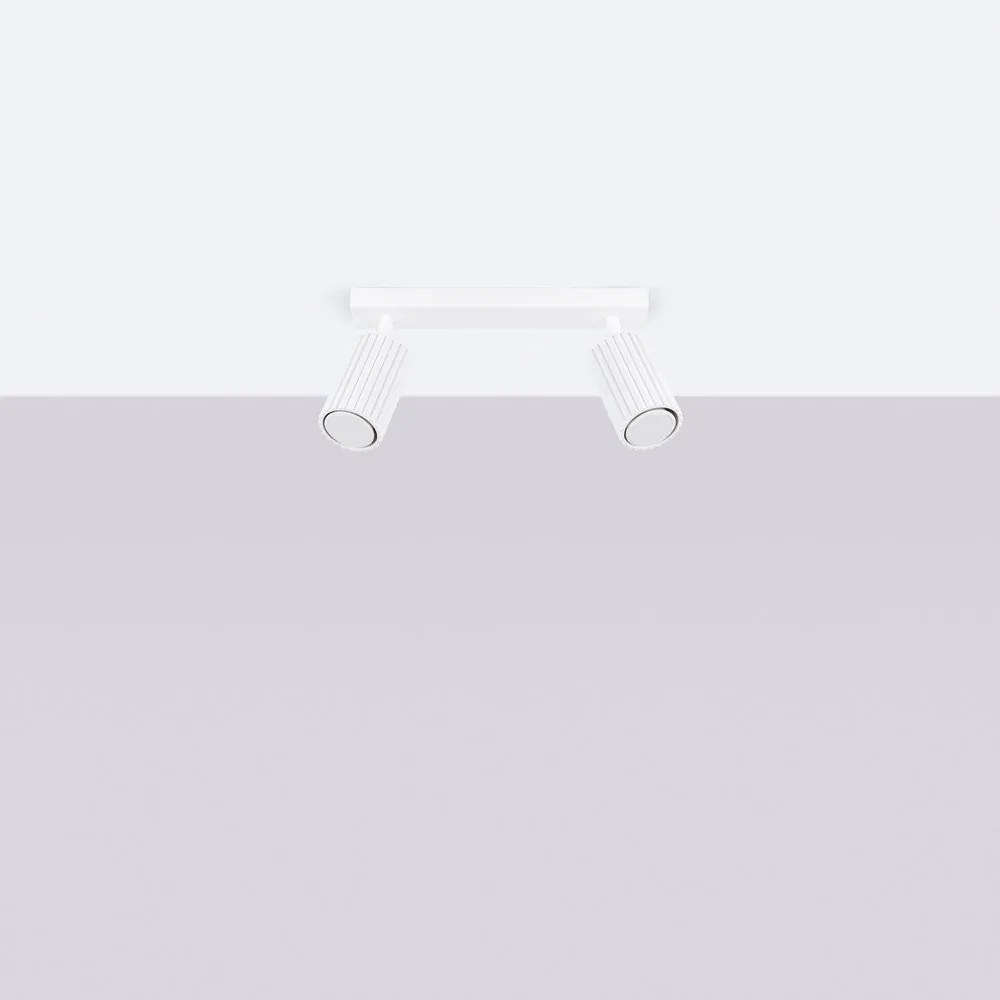 Faretto bianco 6,5x30 cm Gleam – Sollux