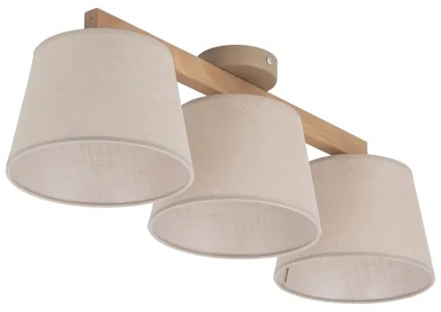 Brilagi - Lampadario a plafone LATTE SABIA 3xE27/15W/230V pino/beige
