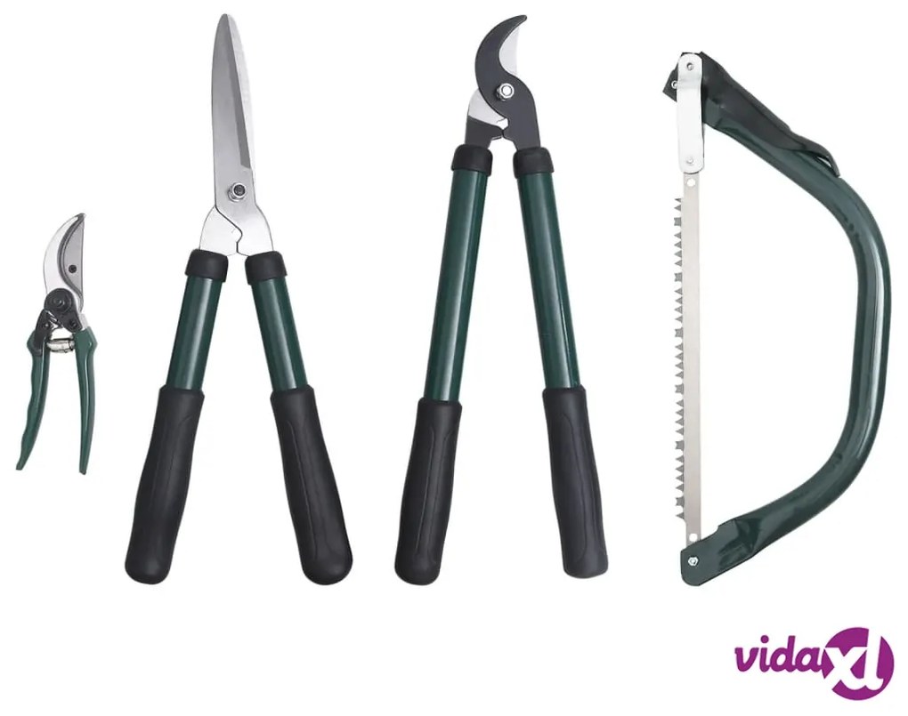 vidaXL Set di Attrezzi da Giardino per Potatura 4 pz