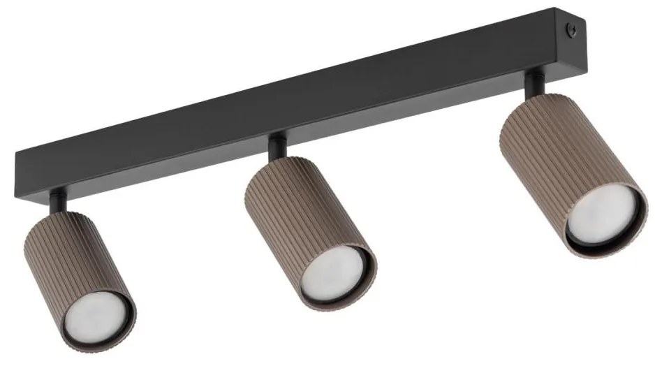 Faretto TUNE 3xGU10/10W/230V nero/marrone