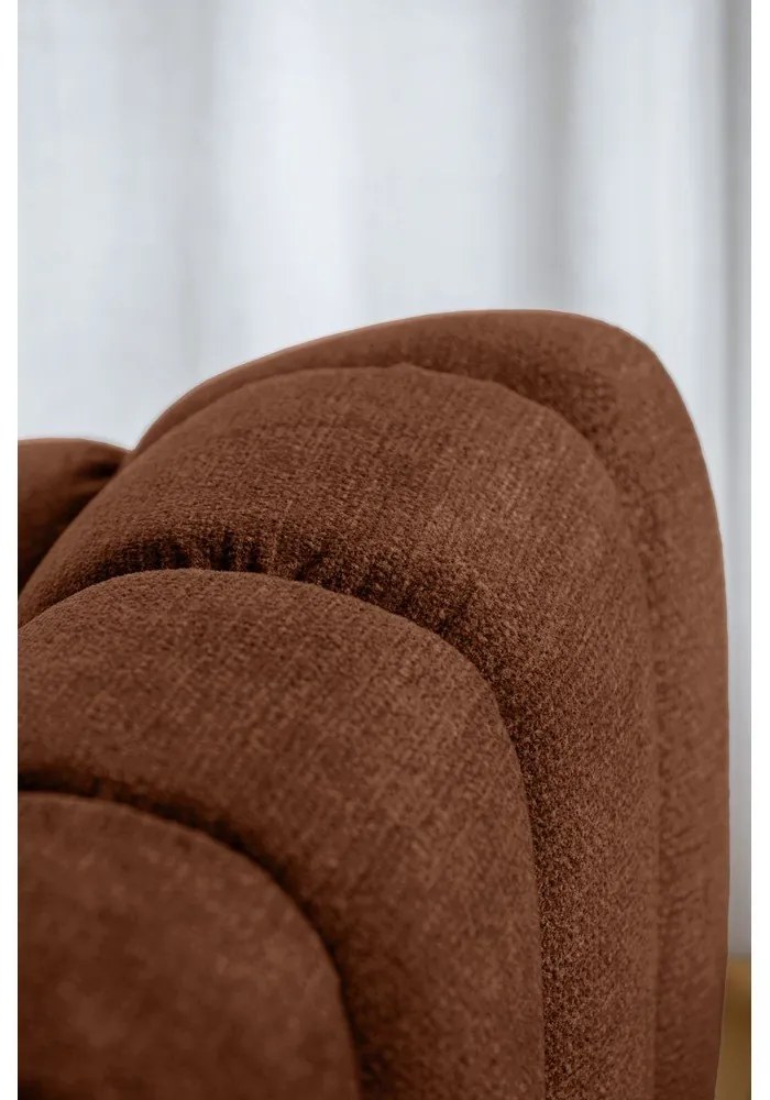 Divano angolare color terracotta (con penisola a sinistra/con chaise lounge) Shell – Miuform