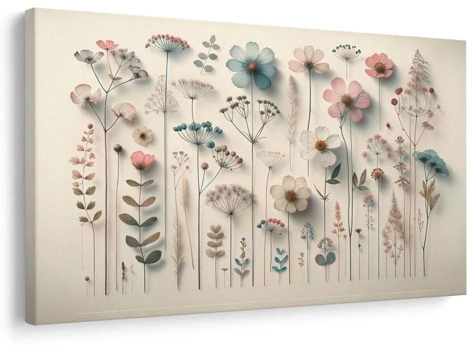 Quadro su tela – Fiori di campo secchi
