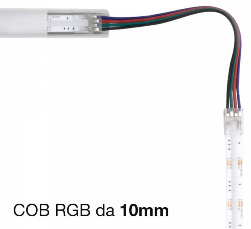 Connettore Angolare per strisce LED RGB COB da 10mm - CF 2PZ Selezionare l'accessorio Accessorio Strisce RGB da 10 mm