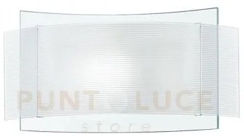 Applique a parete righe bianca 1 luce attacco e27 33x8x16,5cm con d...