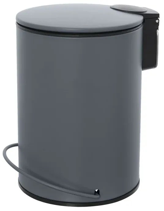 Pattumiera in acciaio 3 litri grigio soft-close con secchio estraibile Spring