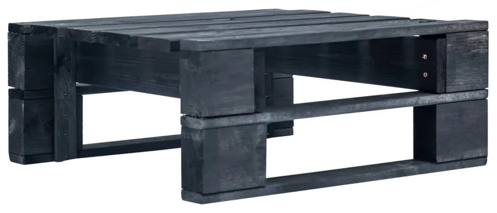 Set divani in pallet con cuscini 6 pz in pino impregnato nero