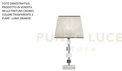 Lume/g livia lume 1 luce fume'- trasparente e cromo attacco e27 con...