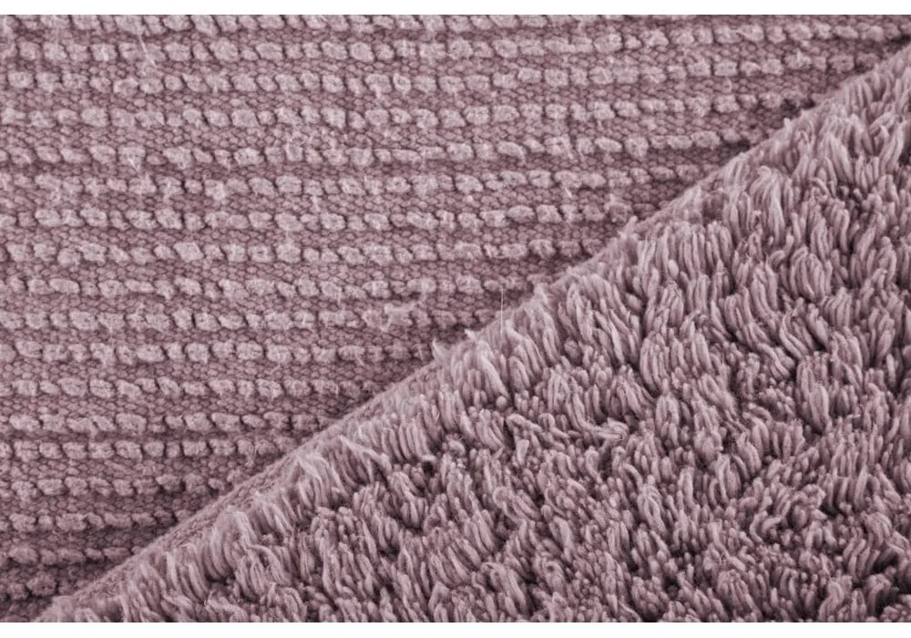 Tappeto da bagno in cotone rosa Luca, 60 x 100 cm - Tiseco Home Studio