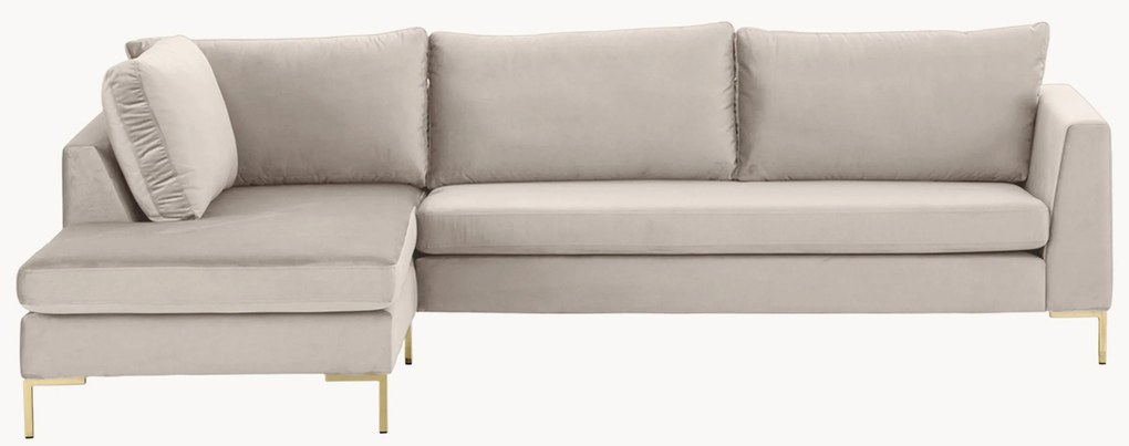 Divano angolare in velluto Luna