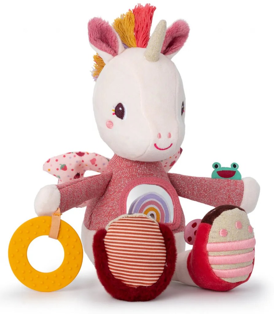 Lilliputiens - Giocattolo di stoffa con attività - Lena l'unicorno