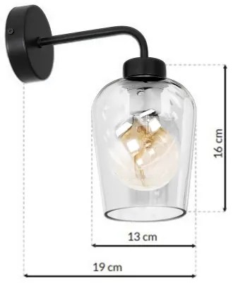 Applique SANTIAGO 1xE27/60W/230V limpida