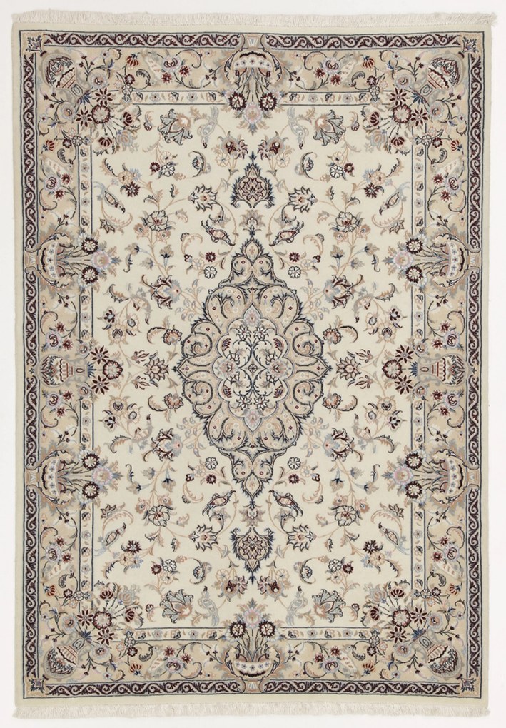 Isfahan Tappeto 110x160 (Iran) Annodato A Mano