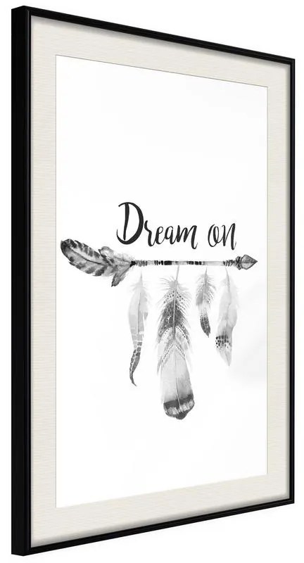 Poster  Dreamer  Cornice Quadri Cornice nera con pass-partout, Larghezza x Altezza Home decor 20x30