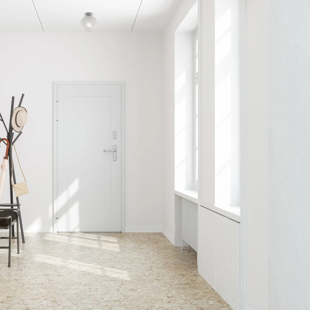 Plafoniera Contemporanea Olaf Metallo Cromo Bianco 1 Luce E27