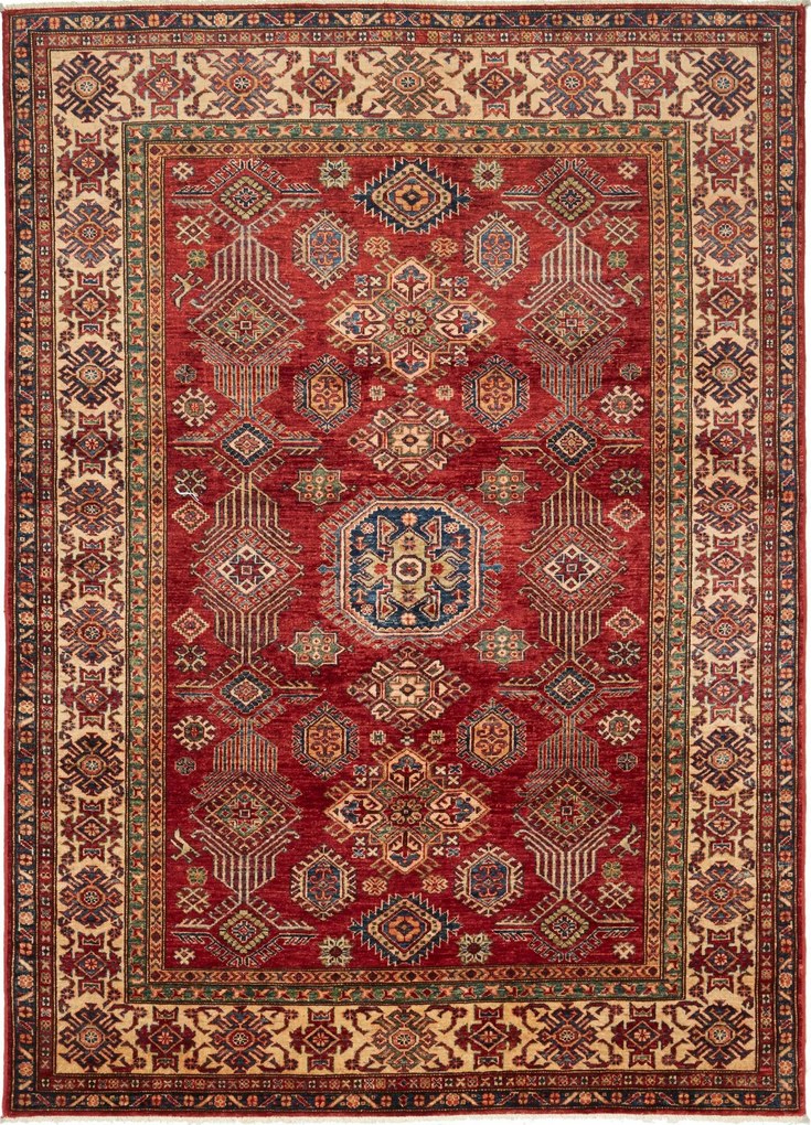 Kazak Tappeto 250x180 Rosa (Pakistan) Annodato A Mano