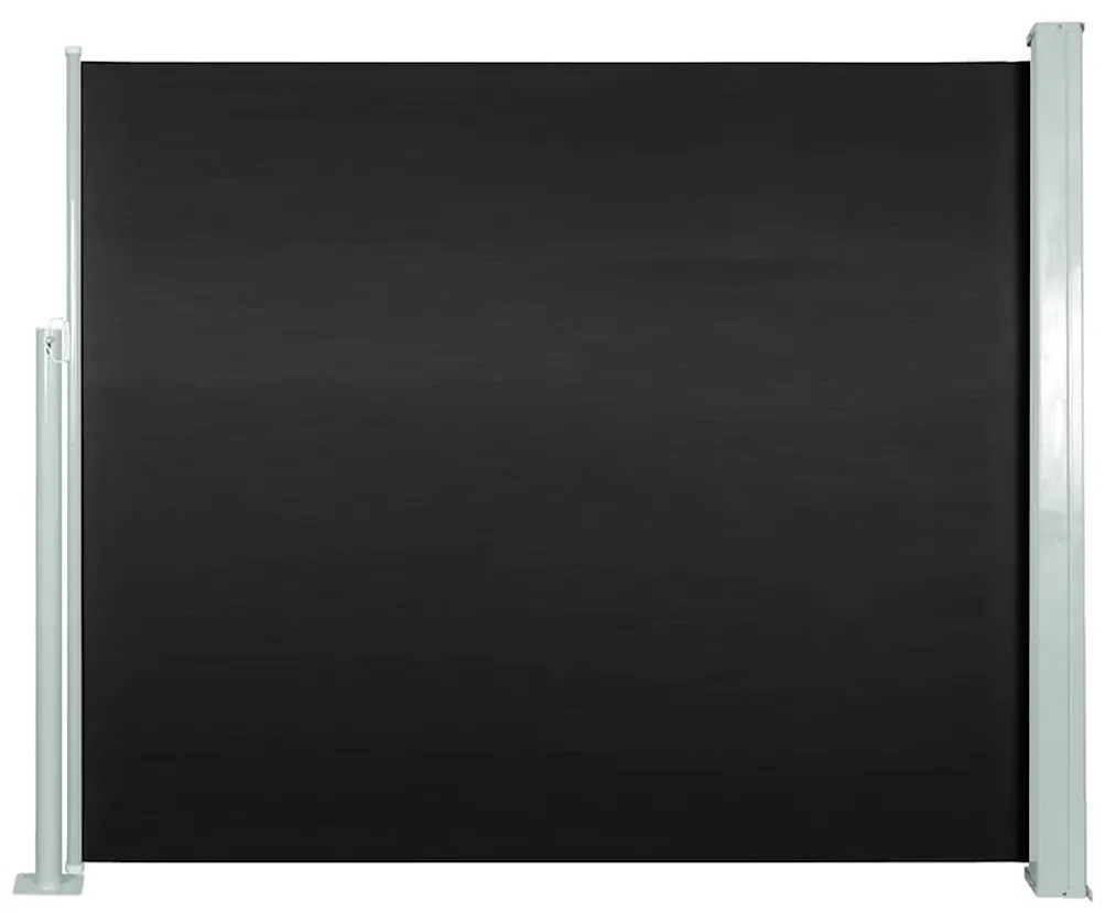 Tenda Da Sole Laterale Retrattile 120 X 300 Cm Nera /