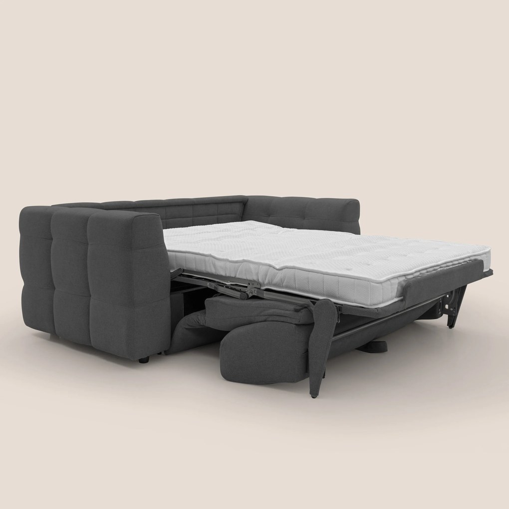 Tender Divano letto matrimoniale dal design innovativo in tessuto bouclet impermeabile T07 antracite