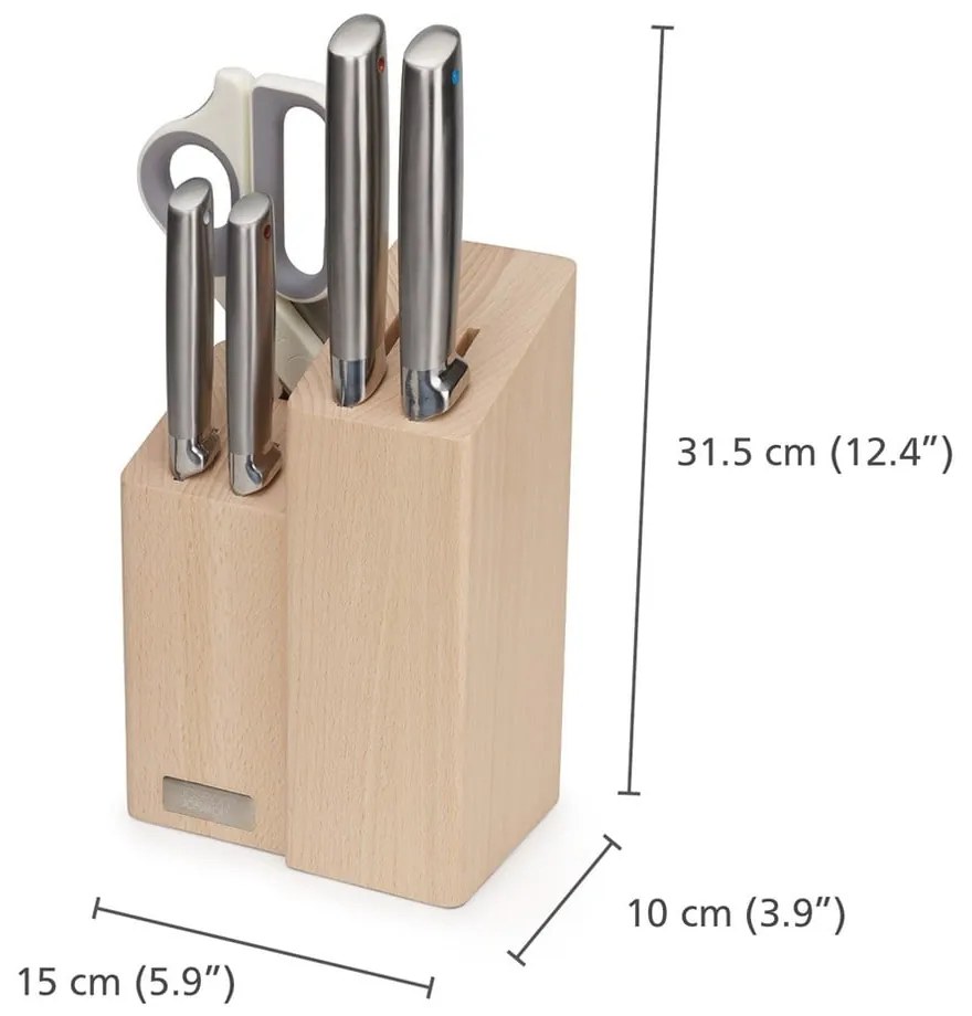 Set di coltelli con lama in acciaio inox e supporto 5 pz Elevate Fusion – Joseph Joseph