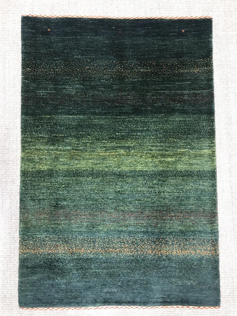 Loribaft Tappeto 80 x 120 Verde (Iran) Annodato A Mano