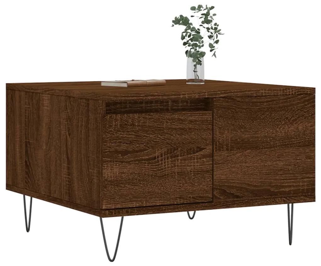 Tavolino da Salotto Rovere Marrone 55x55x36,5 cm in Multistrato