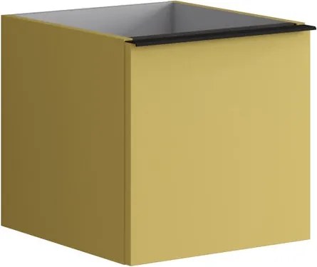Mobile da bagno sospeso sotto lavabo L 40 x H 40 x P 45.5 cm giallo, 2 cassetti Pixel