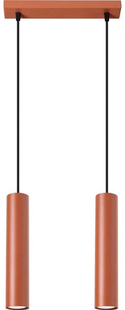 Sollux SL.1490 - Lampadario a sospensione con filo LAGOS 2xGU10/10W/230V rosso