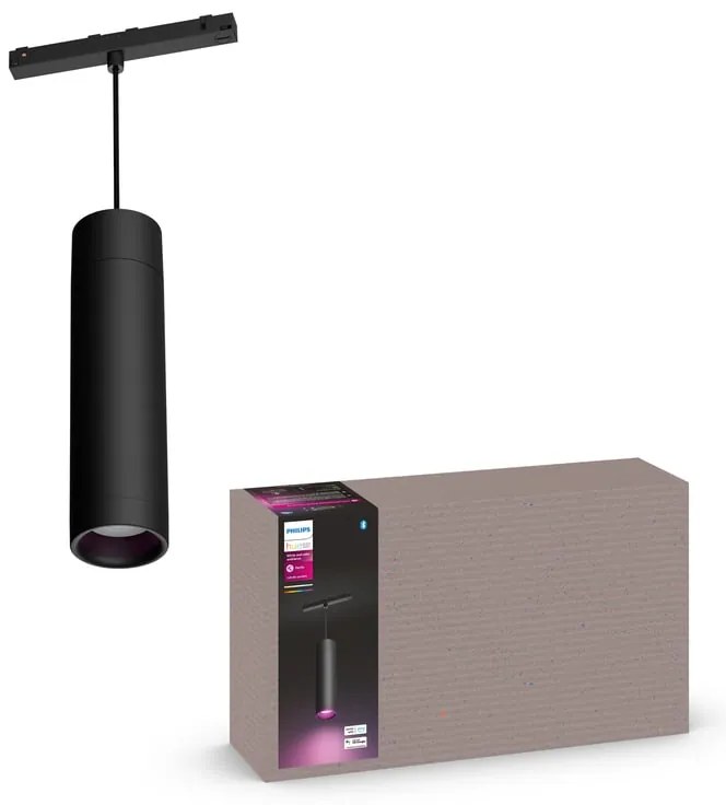 Sospensione per binario Hue Perifo Cilindro nero LED 510 LM
