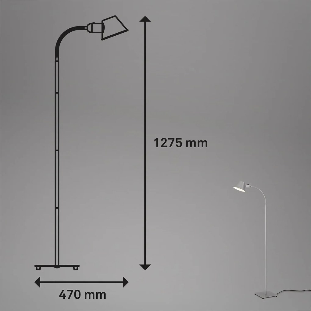 Piantana Nordico Brello Metallo Cromo Opaco 1 Luce E27