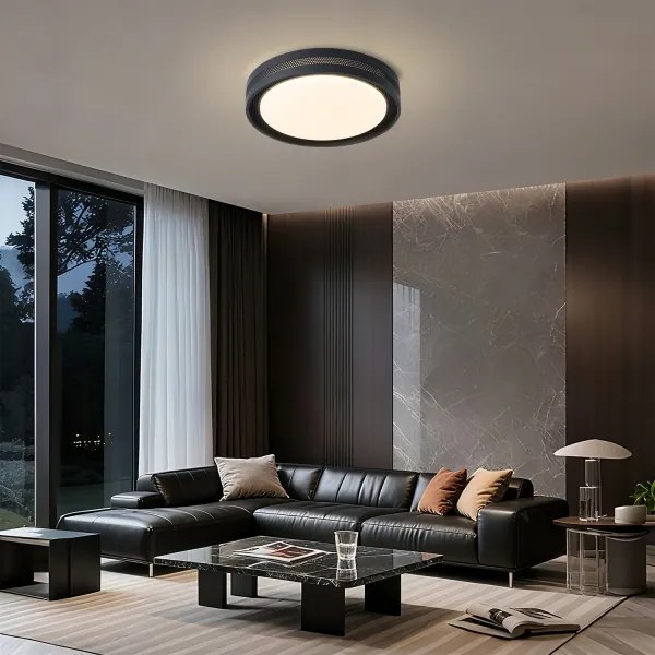 Brilagi - Plafoniera LED dimmerabile KREON LED/54W/230V 3000-6000K nero Ø 38 cm + telecomando