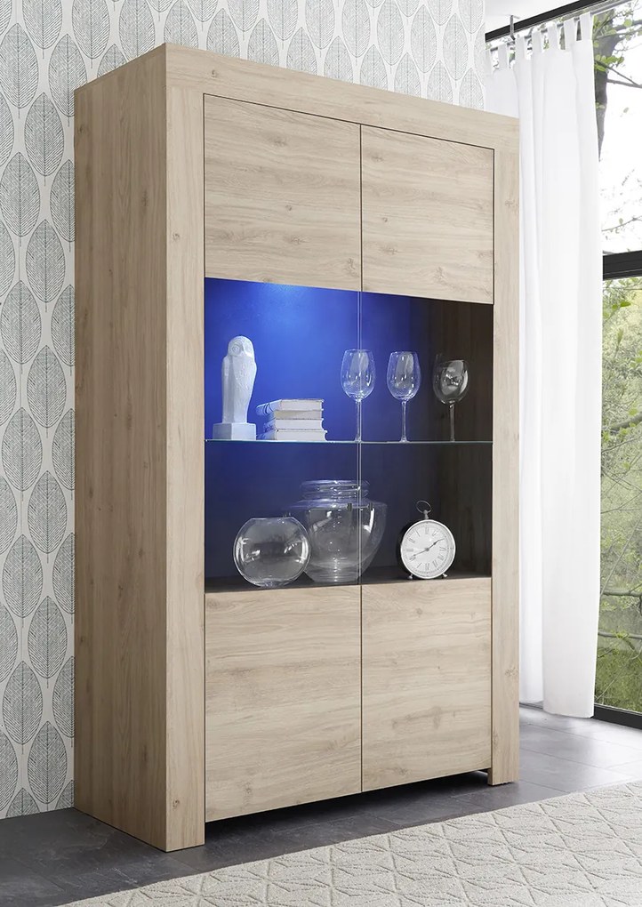 Vetrina 2 ante, finitura Rovere Cadiz