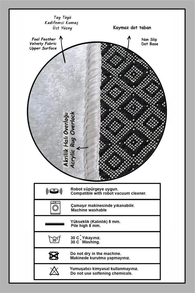 Set di tappetini per il bagno color crema 2 pz 60x100 cm Touch – Foutastic