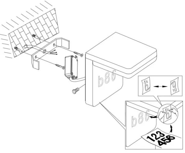 Eglo 98091 - Numero civico a LED AMAROSI LED/11W/230V IP44