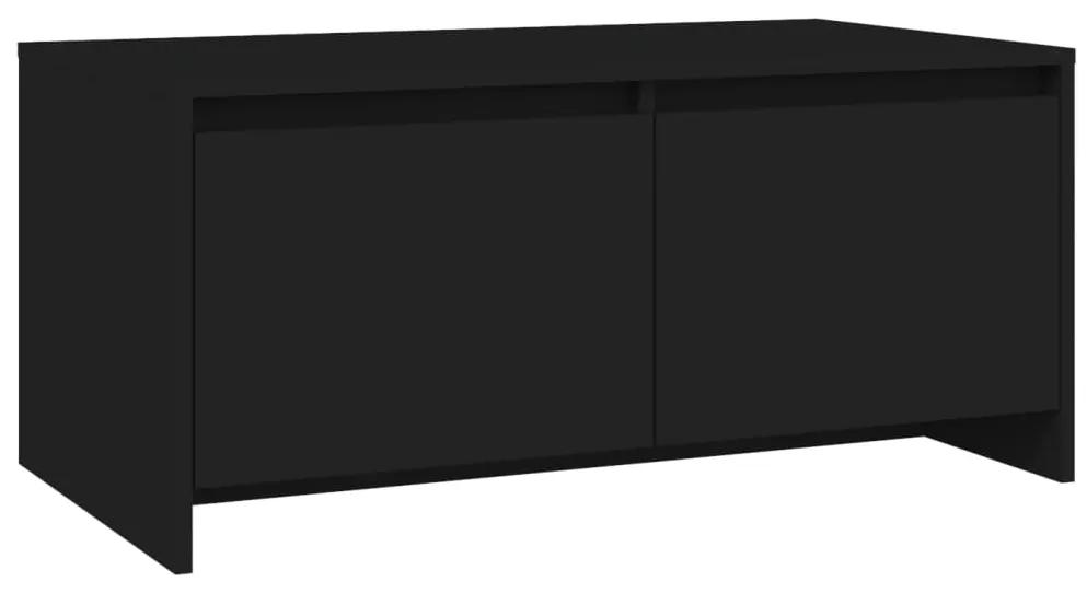 Tavolino da salotto nero 90x50x41,5 cm in truciolato