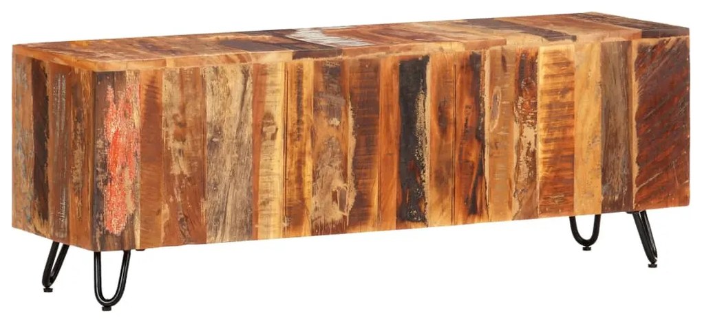 Mobile porta tv 110x30x40 cm in legno massello riciclato