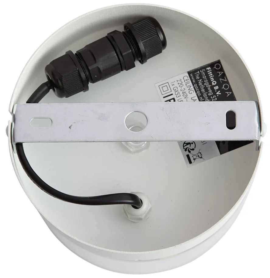 Plafoniera moderna bianca con vetro trasparente - Puck