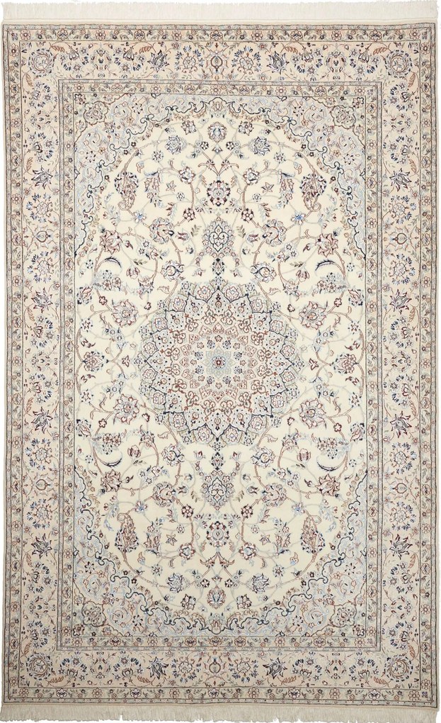 Nain Tappeto persiano 330 x 210 Beige (Iran) Annodato A Mano