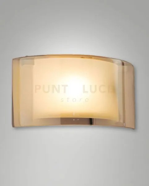 Alide applique ambra in vetro 1 luce attacco e27 ip20