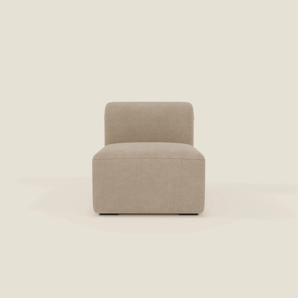 BonBon modulo centrale 70 cm – Poltrona o elemento componibile in tessuto smacchiabile T23 beige