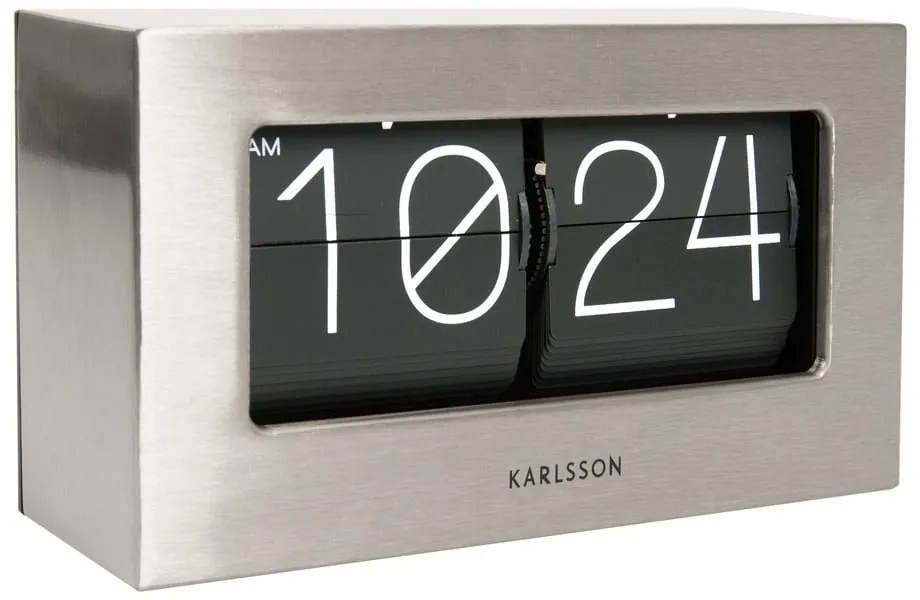 Orologio a scorrimento in scatola Grey Present Time - Karlsson