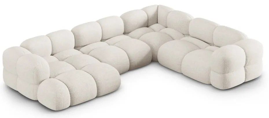 Divano angolare beige (con penisola a destra/a U) Loretto – Cosmopolitan Design