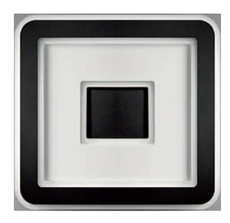 Plafoniera Contemporanea Halò Metallo Nero Led 46W