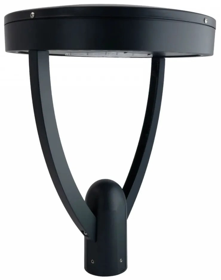 Lampione Stradale 65W, Iron Black,1-10V, Programmabile,driver Philips Colore Bianco Caldo 2.700K