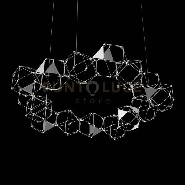 Lucciola pro 15 sospensione rotonda prisma con triangolo in metallo...