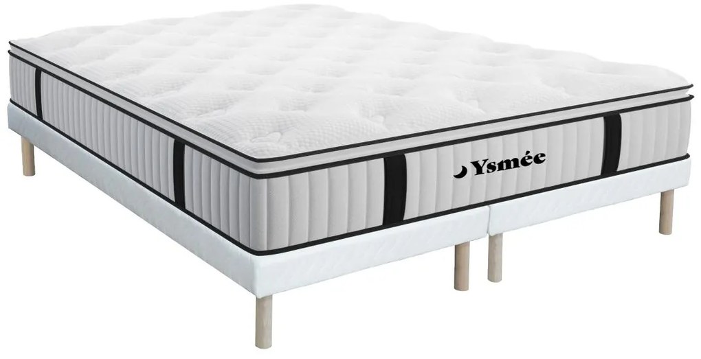 Set Rete + Materasso molle insacchettate topper integrato 180 x 200cm - AMERICAN DREAM di YSMÉE