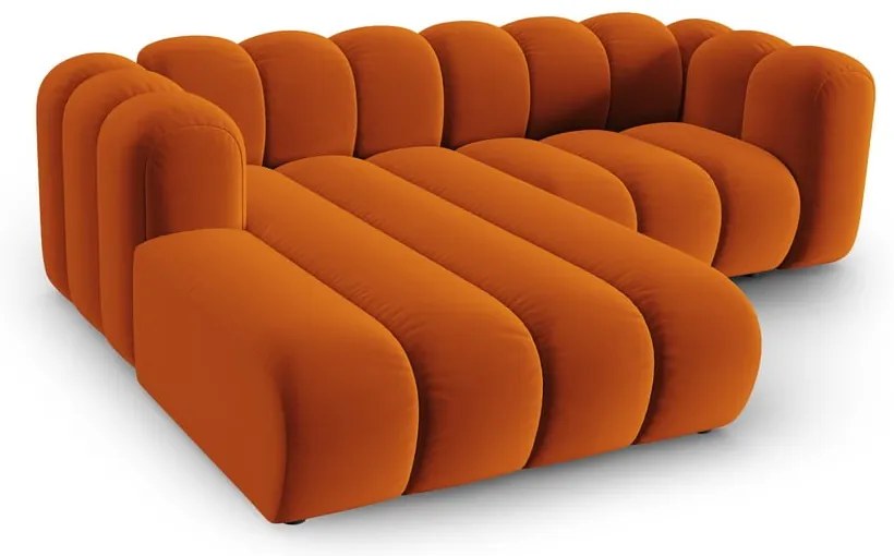Divano angolare arancione ad angolo sinistro Lupine - Micadoni Home