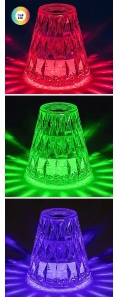 Rabalux 76004 - LED RGB Lampada da tavolo ricaricabile dimmerabile SIGGY LED/2W/5V 3000K