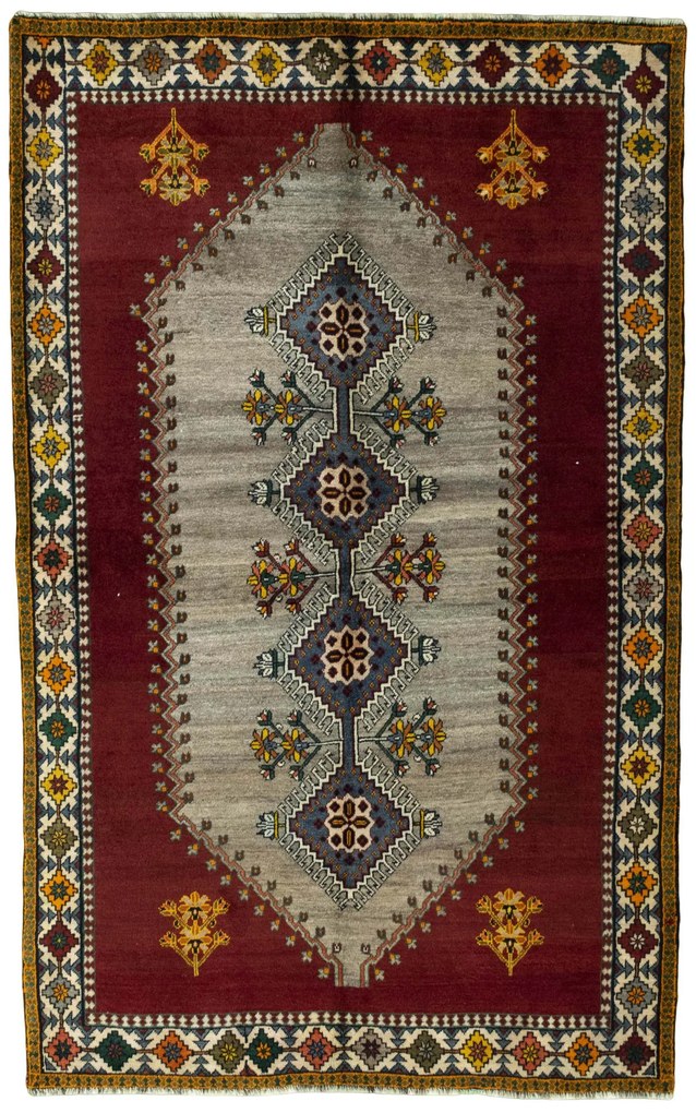 Shiraz Tappeto 160 x 260 Nero (Iran) Annodato A Mano