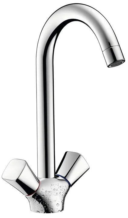 Rubinetto da cucina a collo di cigno My Cube argento cromato lucido HANSGROHE