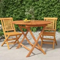 Tavolo da Giardino Pieghevole 85x75 cm Legno Massello di Teakcod mxl 81935