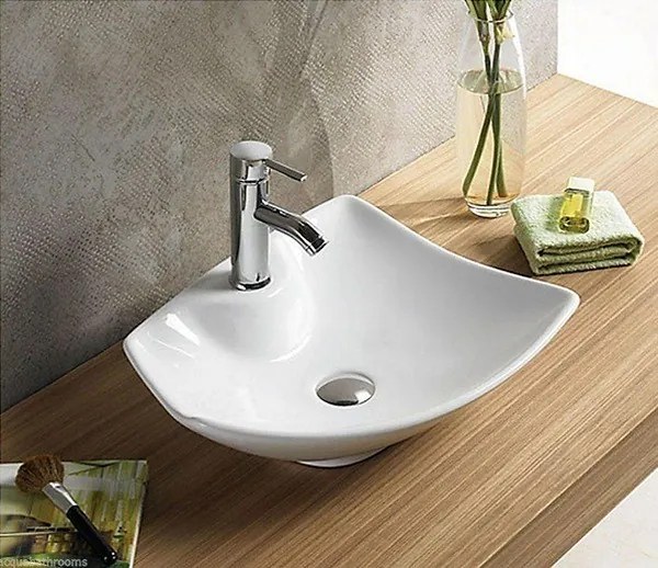 Lavabo bagno da appoggio moderno modello Litos-149 - KAMALU